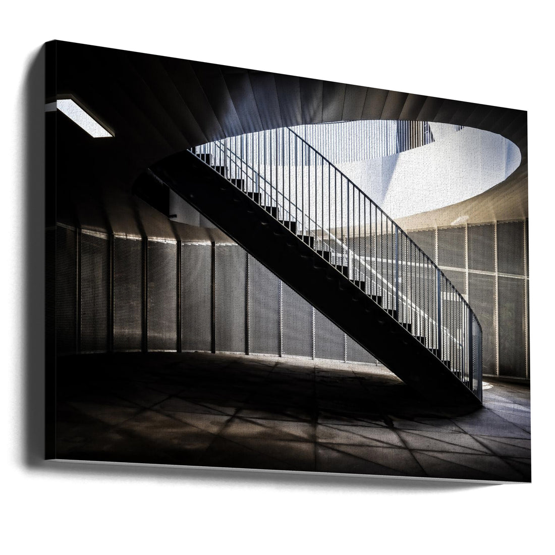 Into the Deep by Linda Wride | Circular Staircase Architecture, Large Canvas Wall Art Print | Artsy Earth