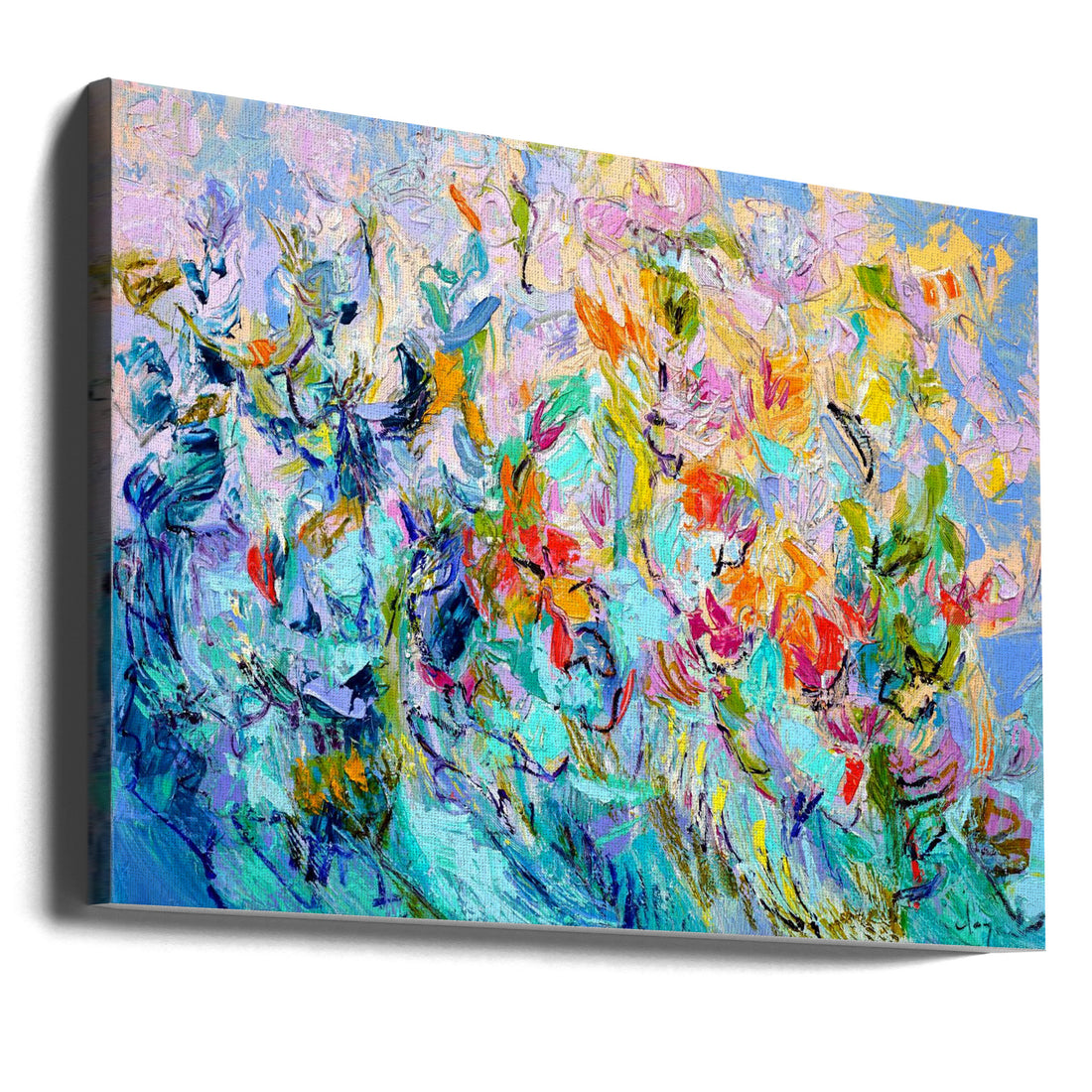 Dance Of Garden Faeries by Dorothy Fagan | Abstract Colorful Painting, Large Canvas Wall Art Print | Artsy Earth