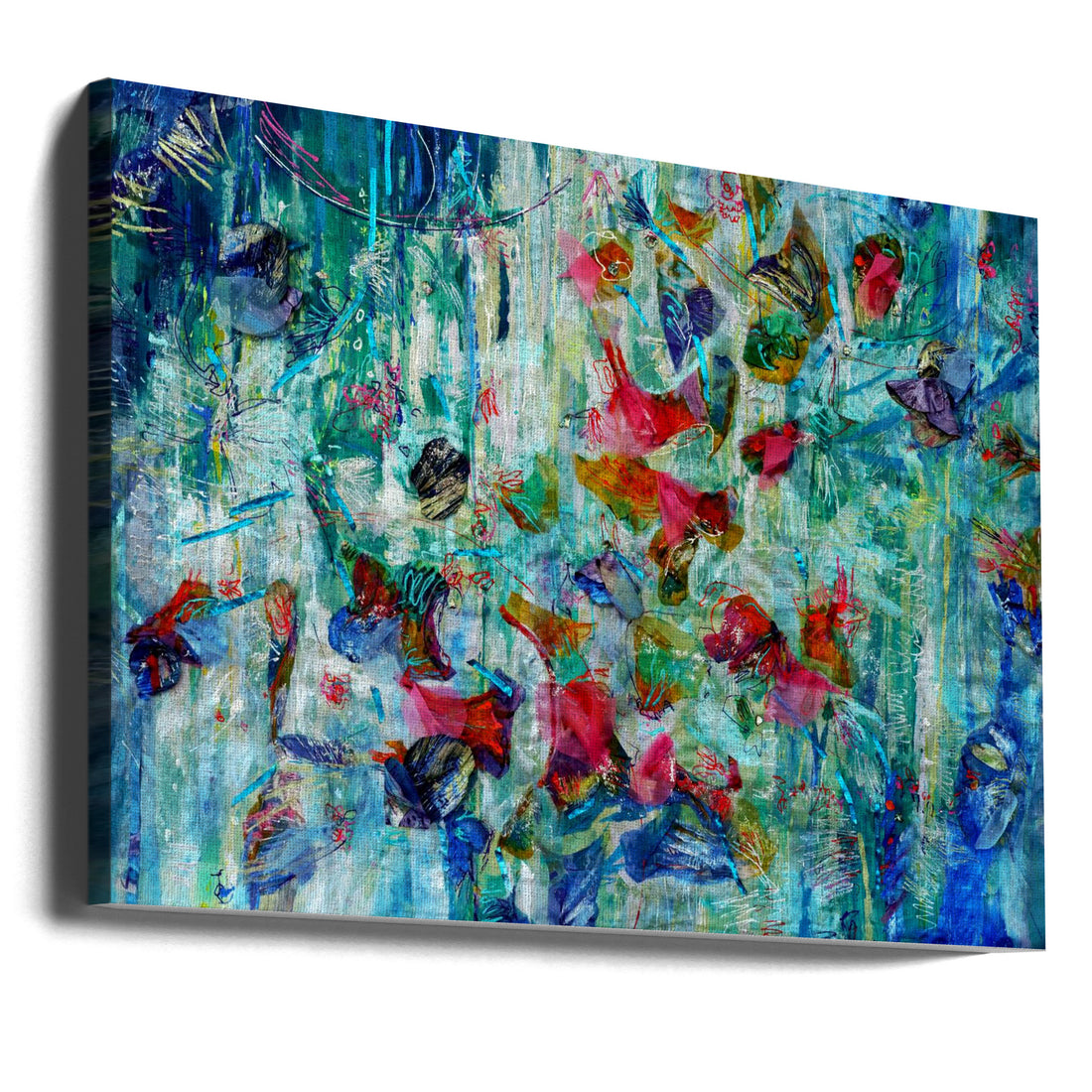 Bloom Shimmer Park by Dorothy Fagan | Floral Abstract Pattern, Large Canvas Wall Art Print | Artsy Earth