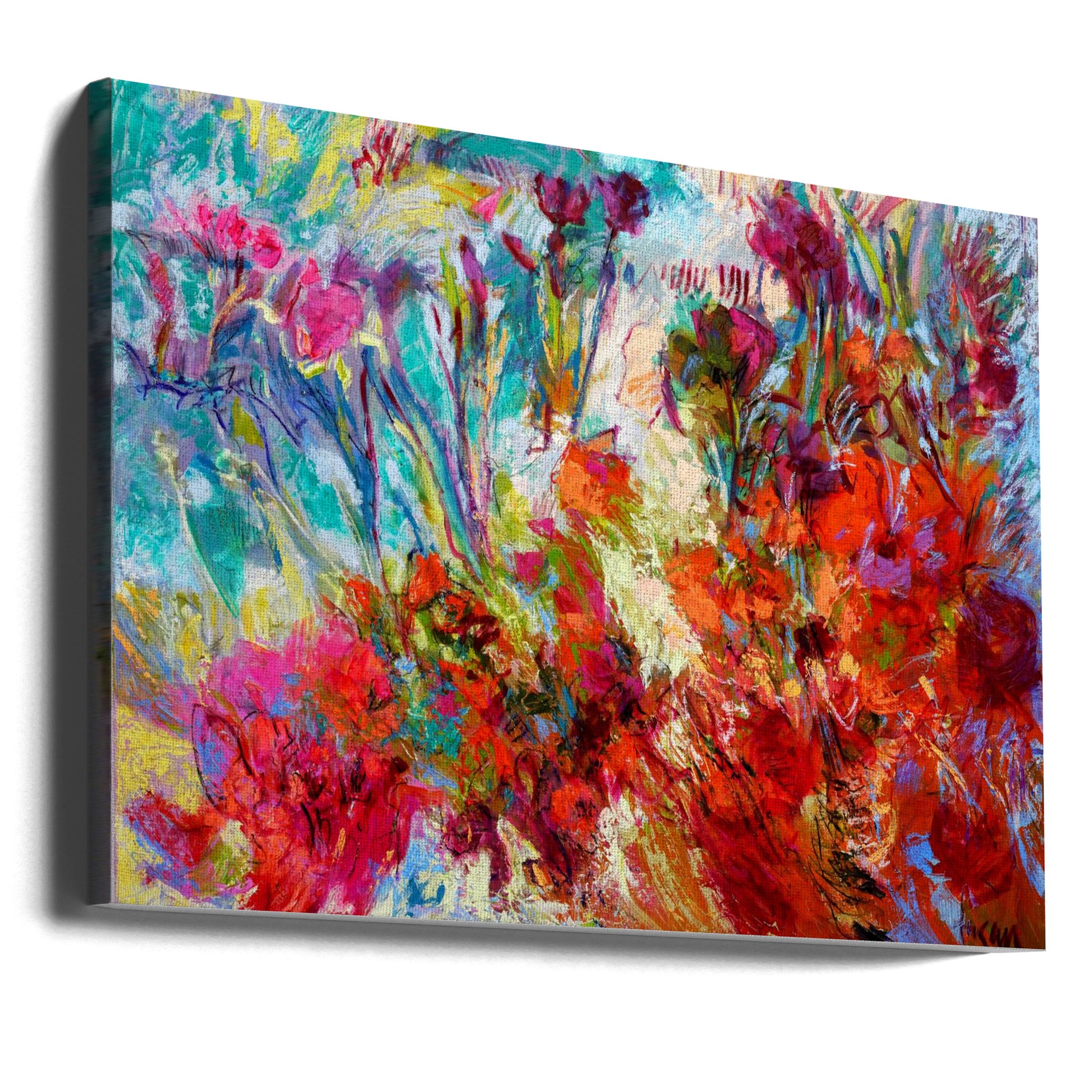 Let Me Bloom by Dorothy Fagan | Colorful Floral Abstract, Large Canvas Wall Art Print | Artsy Earth