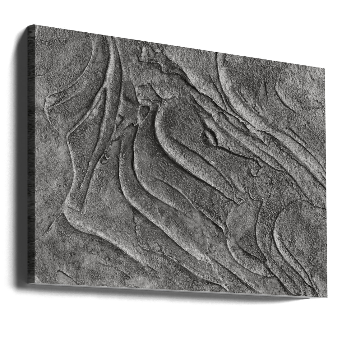 Grey Abstract Texture by Bilge Paksoylu | Abstract Clay Surface, Large Canvas Wall Art Print | Artsy Earth