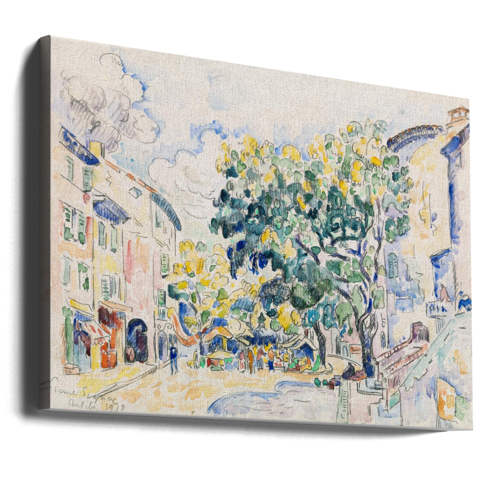 Antibes France by Paul Signac | French Impressionist Cityscape, Large Canvas Wall Art Print | Artsy Earth