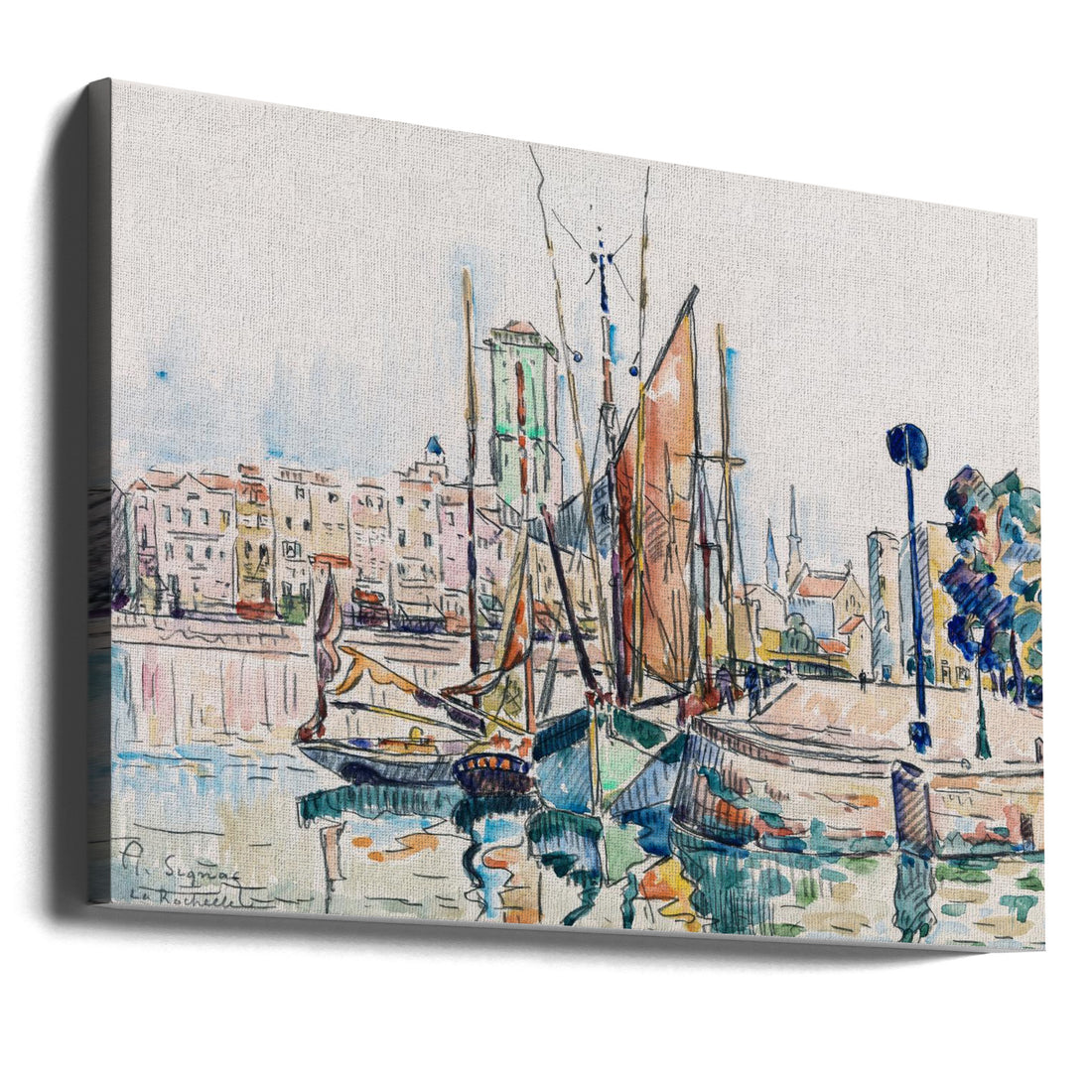 La Rochelle Harbor by Paul Signac | French Impressionist Boats, Large Canvas Wall Art Print | Artsy Earth