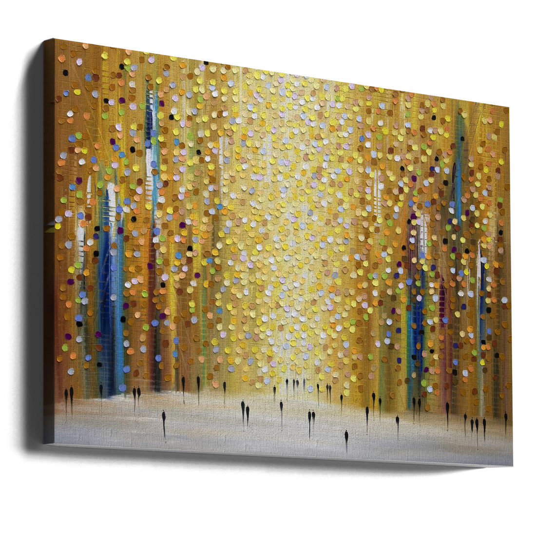 Dusk's Embrace by Ekaterina Ermilkina | Abstract Rainy Cityscape, Large Canvas Wall Art Print | Artsy Earth