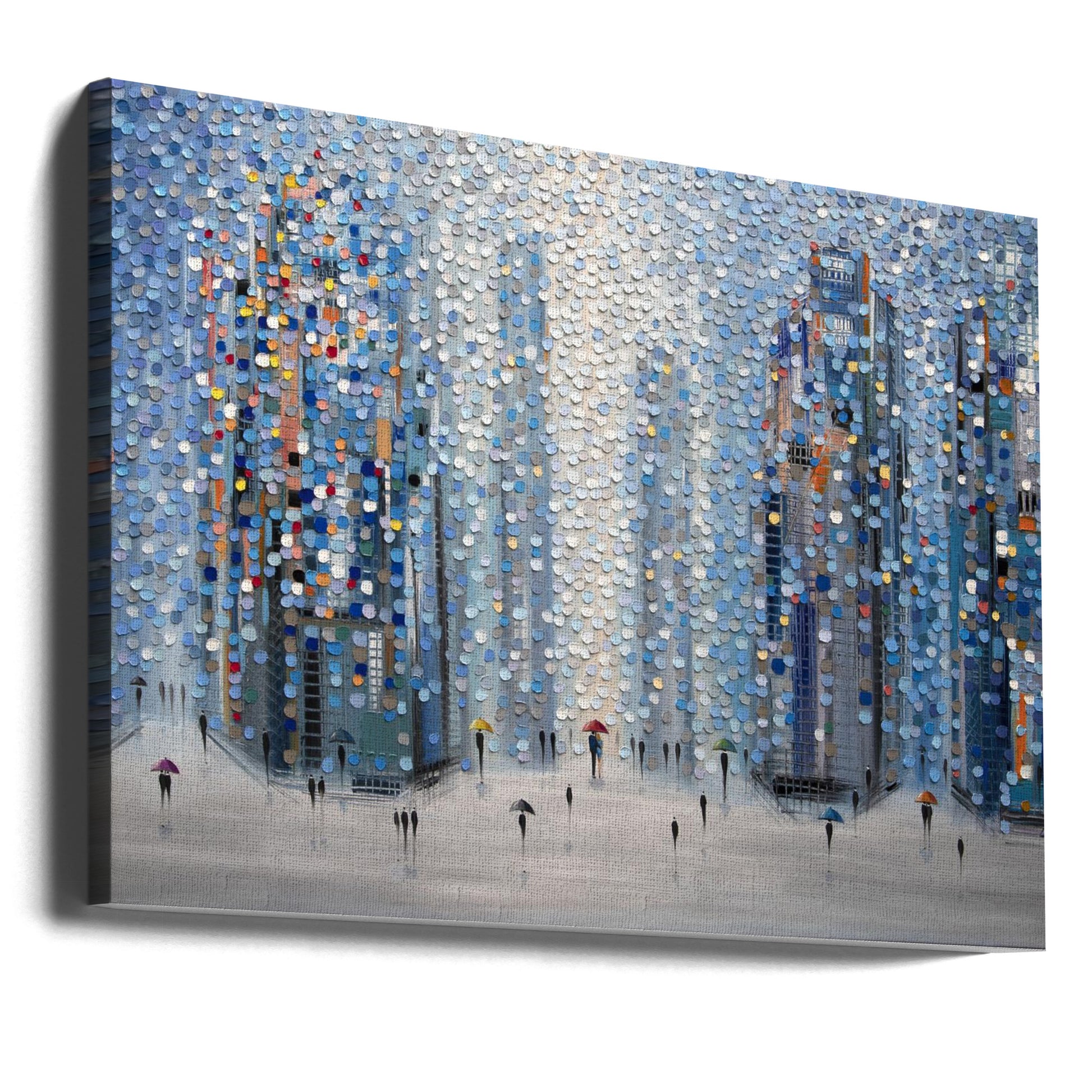 Metropolitan Dreams by Ekaterina Ermilkina | Urban Abstract Painting, Large Canvas Wall Art Print | Artsy Earth