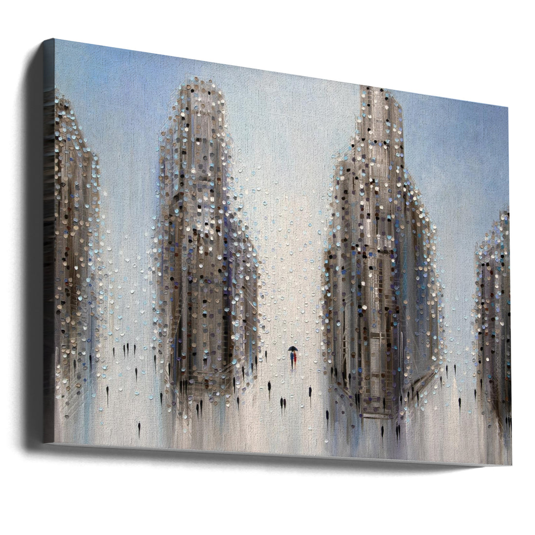 City Mood by Ekaterina Ermilkina | Abstract Painted Buildings, Large Canvas Wall Art Print | Artsy Earth