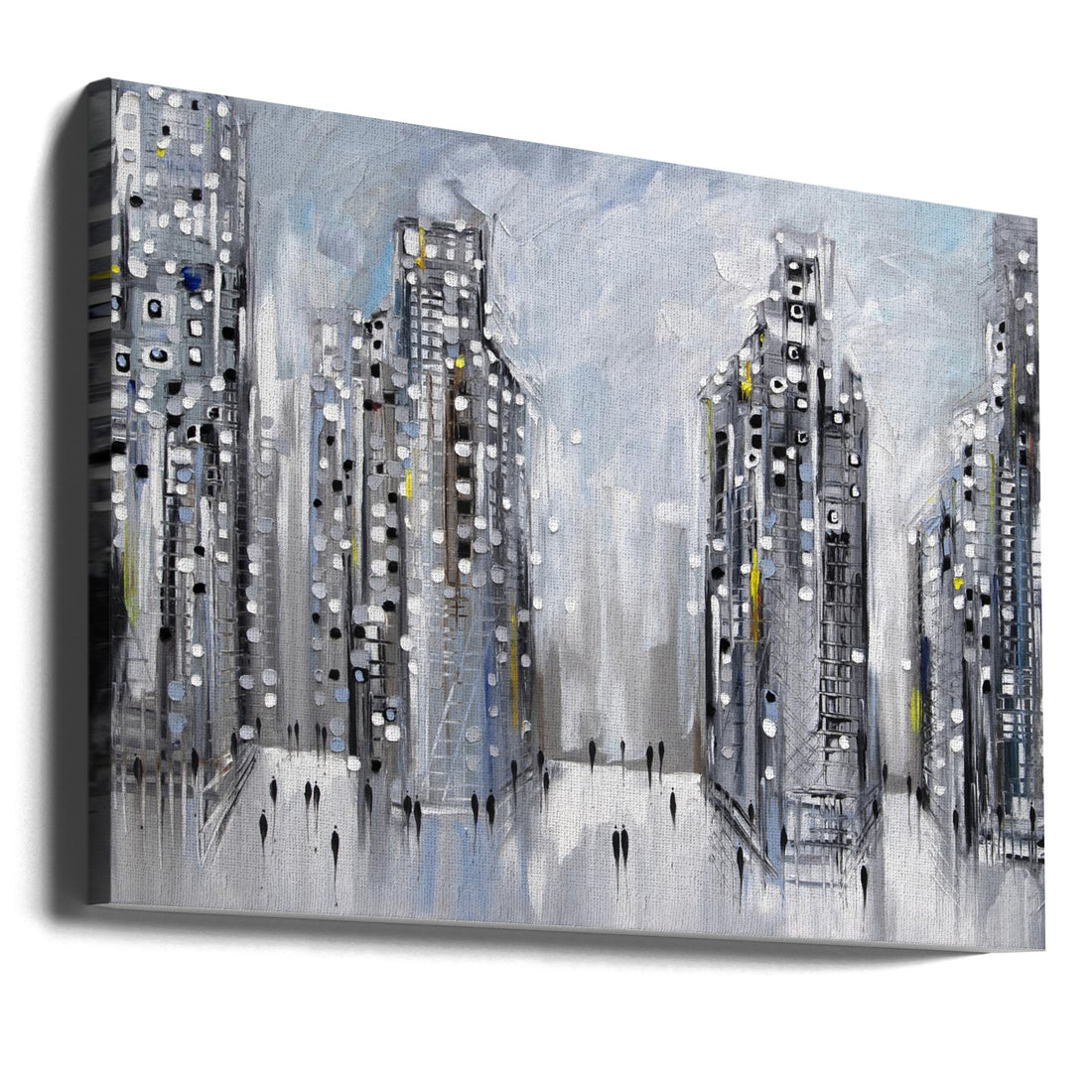 City Street Scene by Ekaterina Ermilkina | Urban Street Painting, Large Canvas Wall Art Print | Artsy Earth