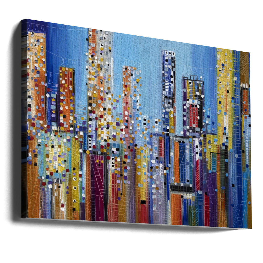 Urban Core by Ekaterina Ermilkina | Abstract Cityscape Painting, Large Canvas Wall Art Print | Artsy Earth