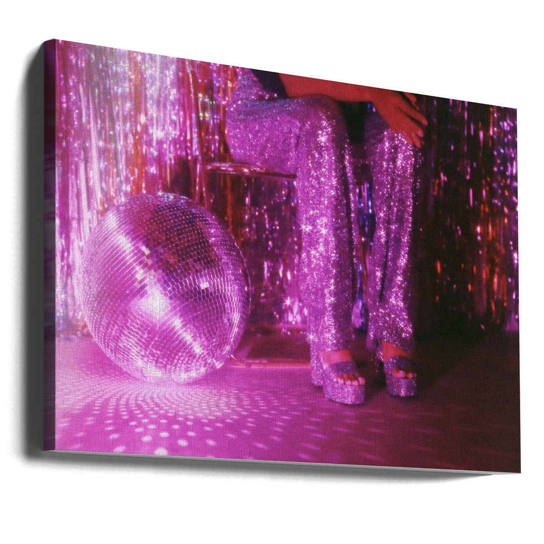 At The Disco by Samantha Hearn | Vintage Disco Ball, Large Canvas Wall Art Print | Artsy Earth