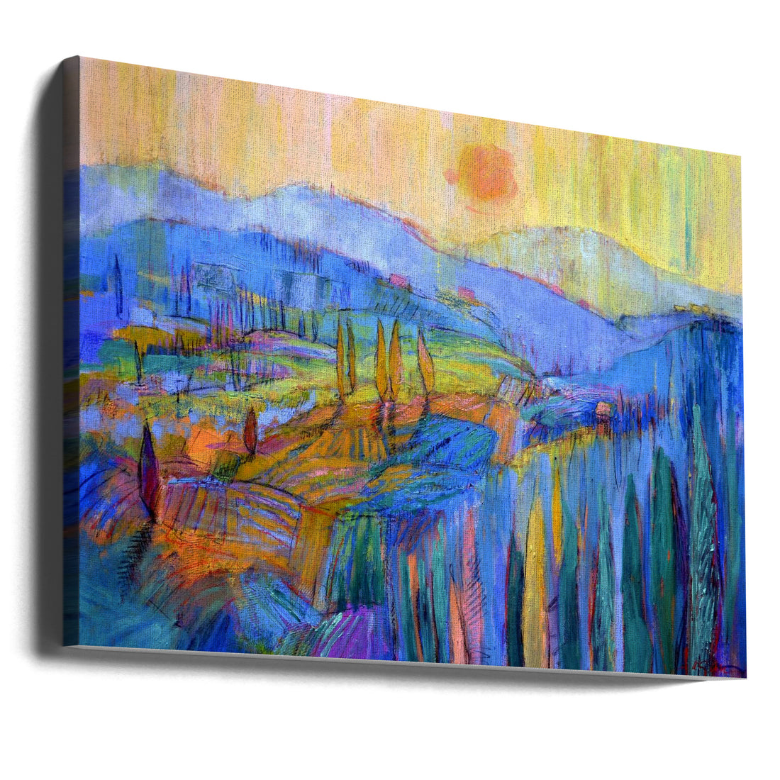 Mountain Embrace by Dorothy Fagan | Abstract Landscape Painting, Large Canvas Wall Art Print | Artsy Earth