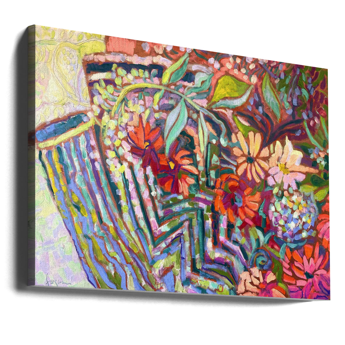 Meandering Garden Path by Dorothy Fagan | Abstract Painted Surface, Large Canvas Wall Art Print | Artsy Earth