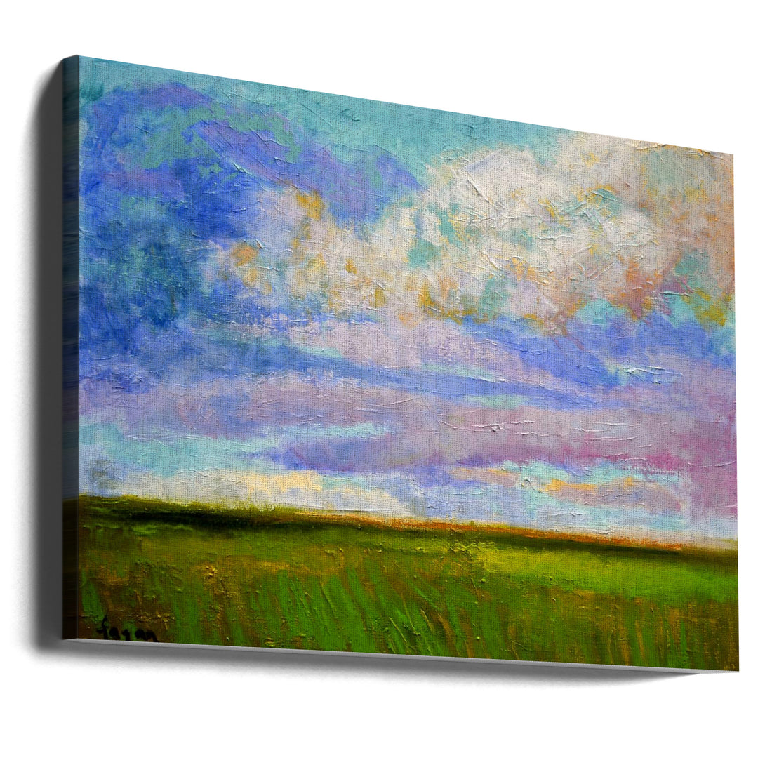 Abstract Landscape by Dorothy Fagan | Textured Paint Strokes, Large Canvas Wall Art Print | Artsy Earth