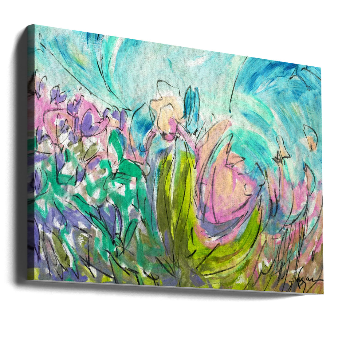 Heartdance by Dorothy Fagan | Abstract Painted Texture, Large Canvas Wall Art Print | Artsy Earth