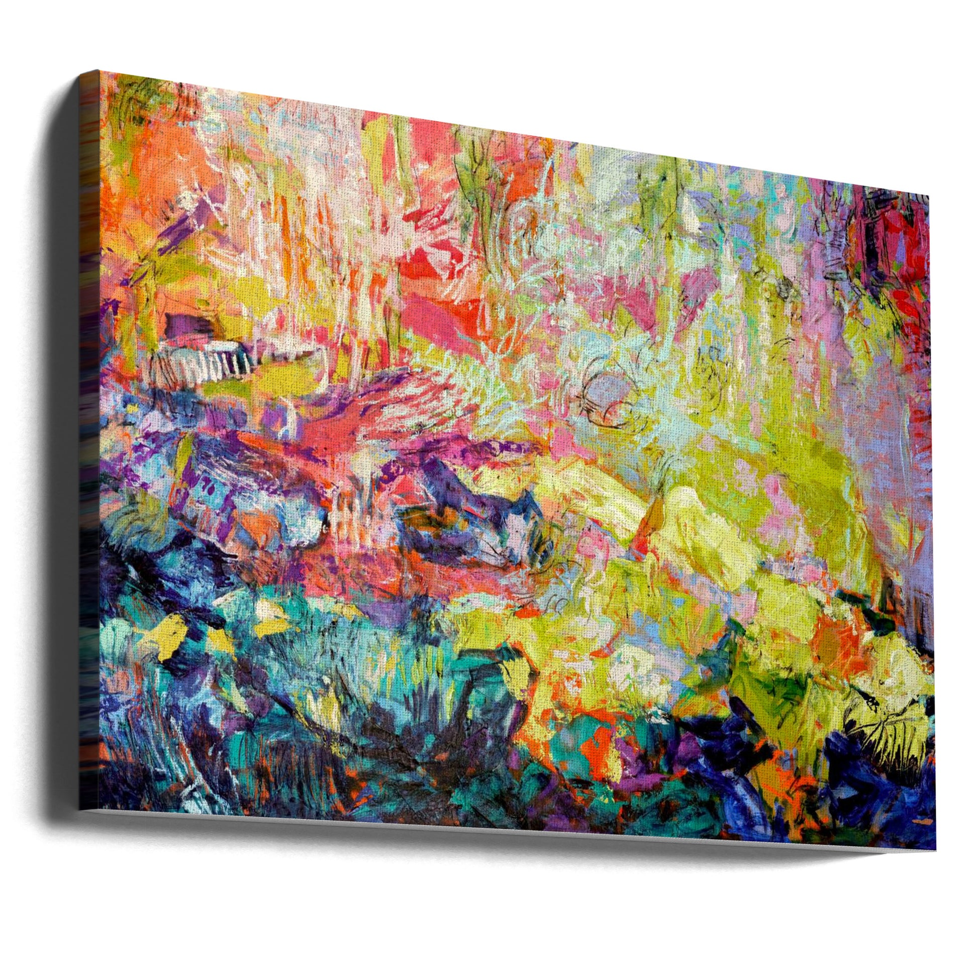 Abstract Texture Art by Dorothy Fagan | Colorful Brush Strokes, Large Canvas Wall Art Print | Artsy Earth