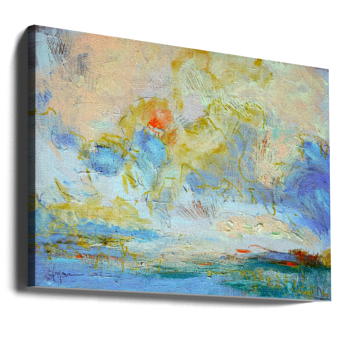 Abstract Texture Art by Dorothy Fagan | Colorful Brush Strokes, Large Canvas Wall Art Print | Artsy Earth