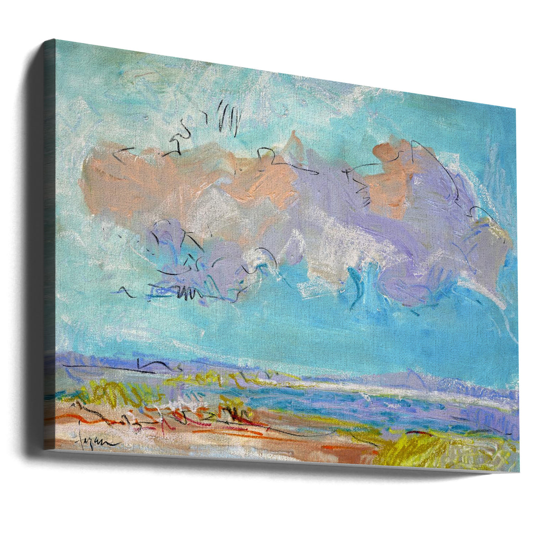 Blue Morning by Dorothy Fagan | Abstract Painted Landscape, Large Canvas Wall Art Print | Artsy Earth