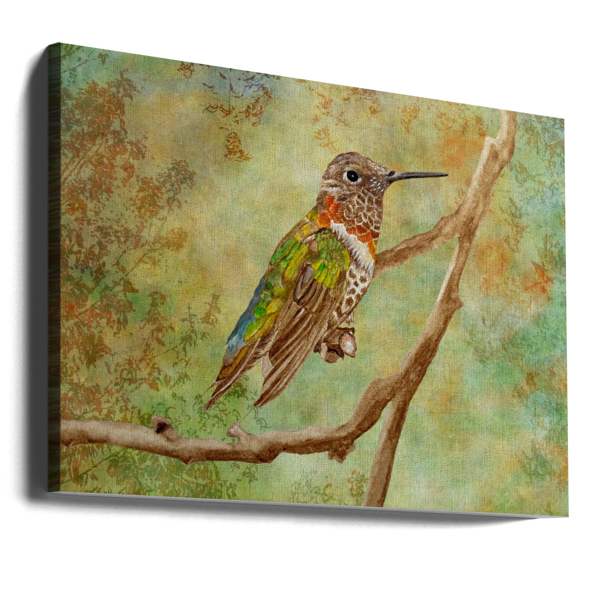 First Lights of Autumn by Angeles M. Pomata | Autumn Birds Landscape, Large Canvas Wall Art Print | Artsy Earth