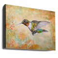 Flying To The Berries by Angeles M. Pomata | Flying Hummingbird Nature, Large Canvas Wall Art Print | Artsy Earth