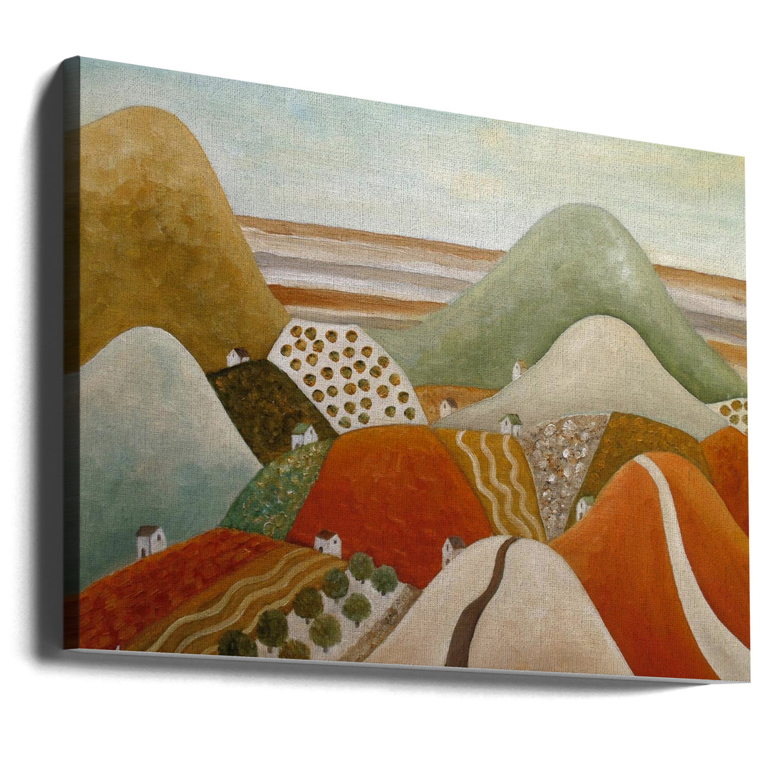 Getting Into the Autumn by Angeles M. Pomata | Abstract Mountain Landscape, Large Canvas Wall Art Print | Artsy Earth