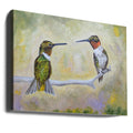 Hanging Out Together by Angeles M. Pomata | Painted Birds Abstract, Large Canvas Wall Art Print | Artsy Earth