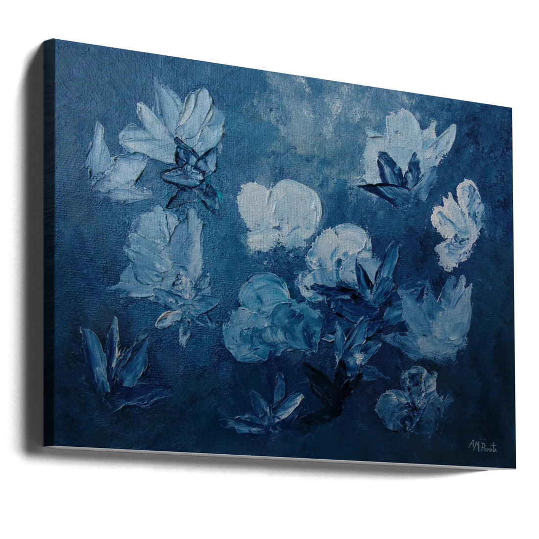 Indigo Posy by Angeles M. Pomata | Painted Floral Botanical, Large Canvas Wall Art Print | Artsy Earth