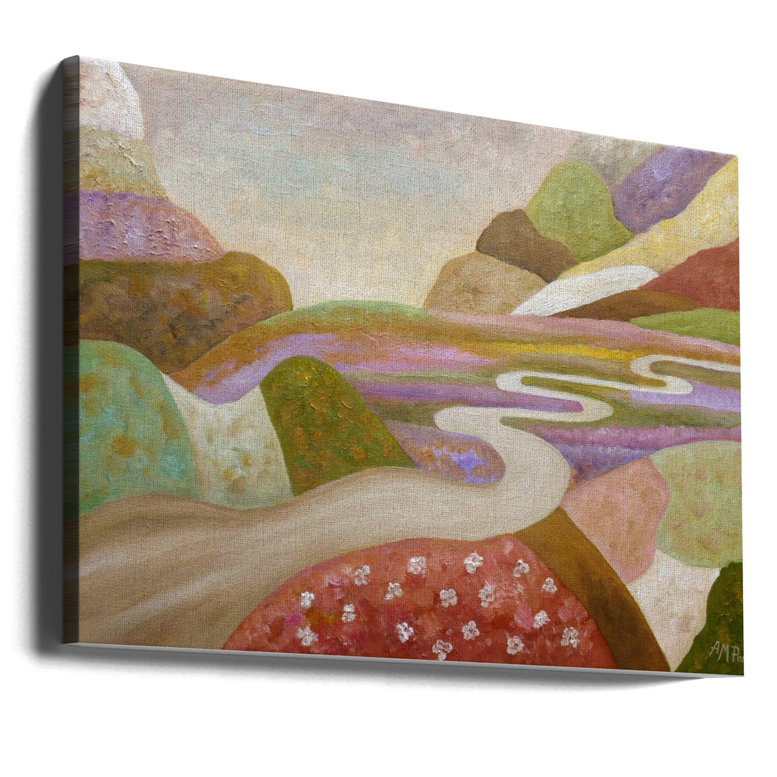 Through the Lull Fields by Angeles M. Pomata | Pastel Landscape Painting, Large Canvas Wall Art Print | Artsy Earth