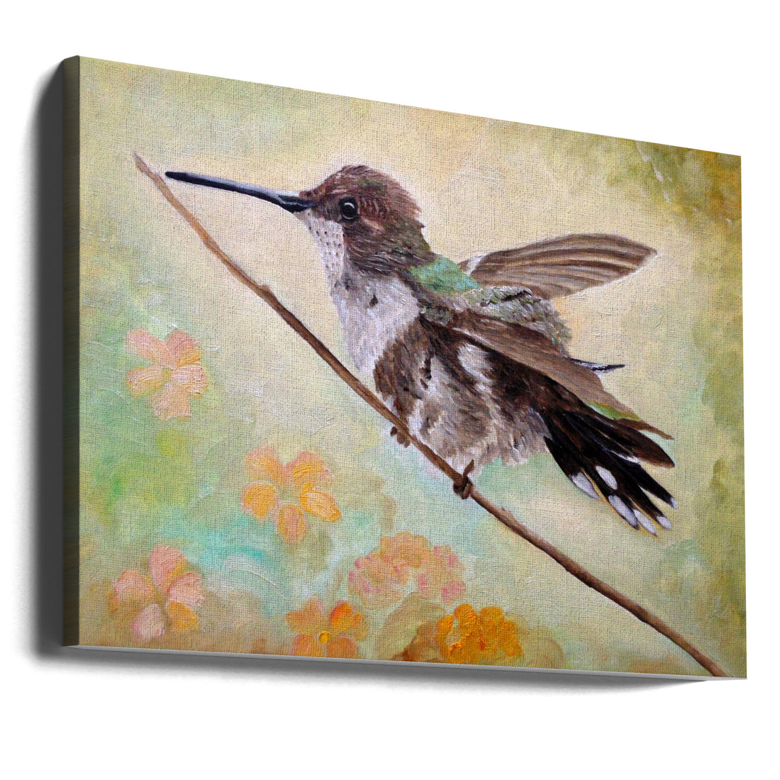 Adjusting the Flaps by Angeles M. Pomata | Bird Nature Painting, Large Canvas Wall Art Print | Artsy Earth