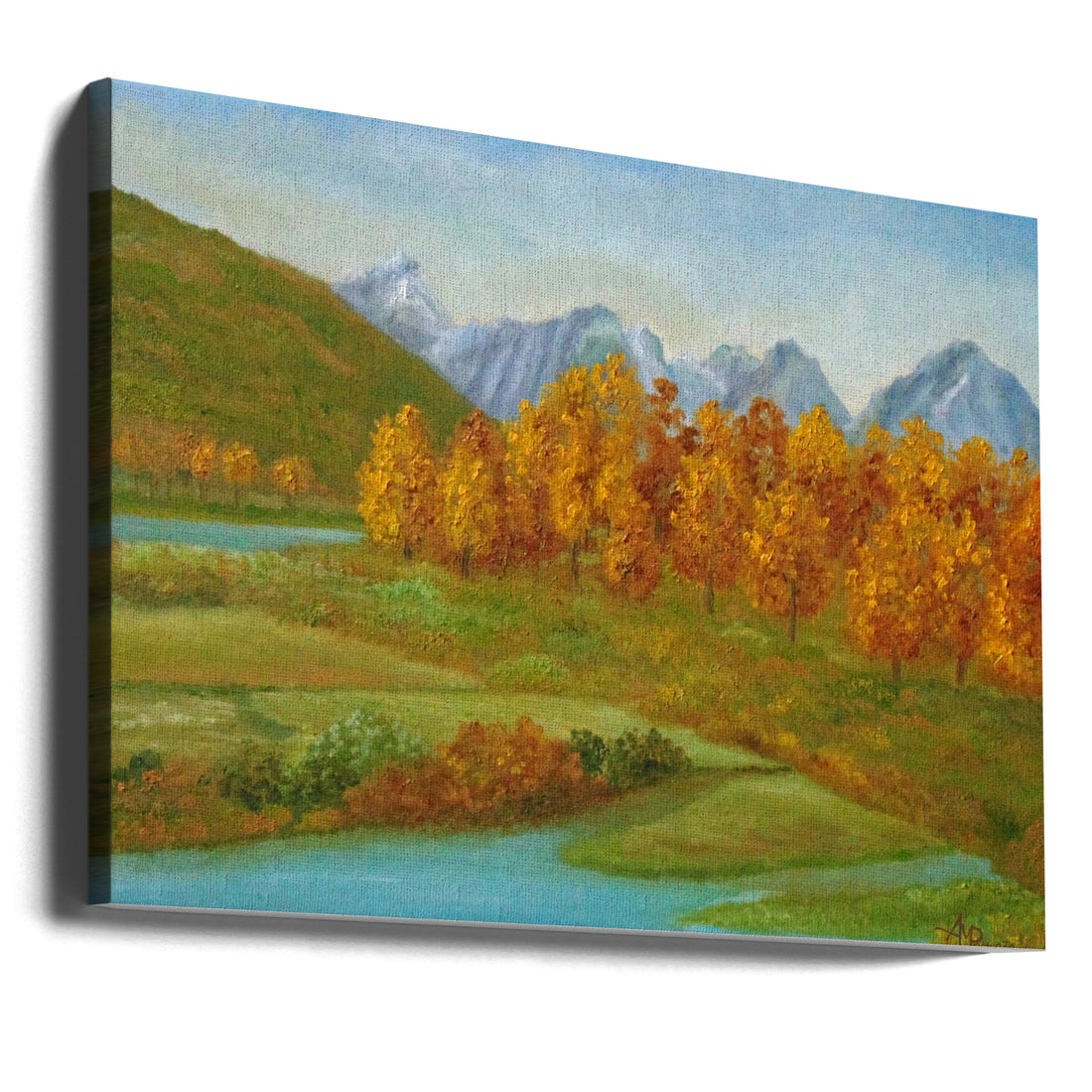 Autumnal Colors by Angeles M. Pomata | Peaceful Autumn Landscape, Large Canvas Wall Art Print | Artsy Earth