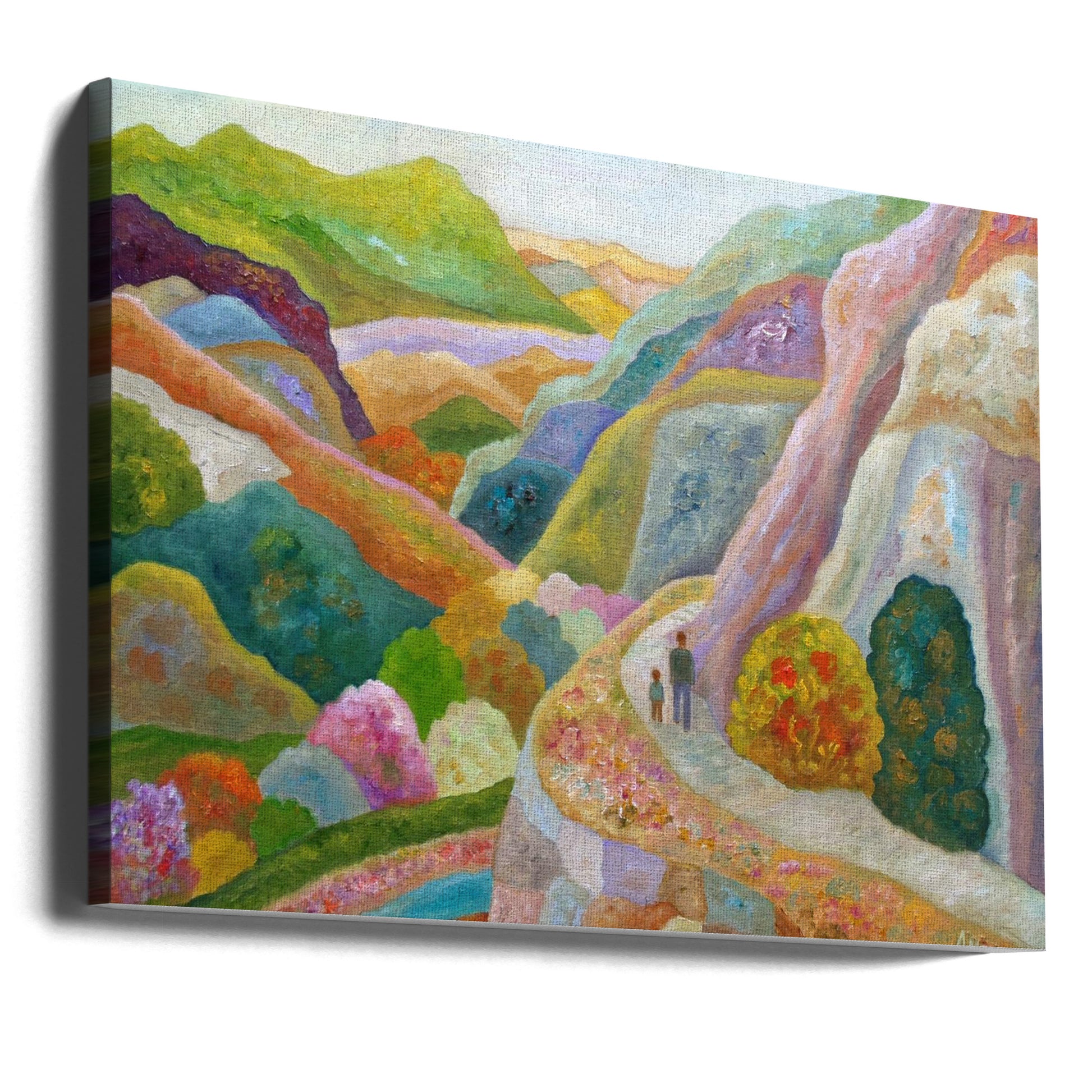 Inner Walking by Angeles M. Pomata | Abstract Mountain Landscape, Large Canvas Wall Art Print | Artsy Earth