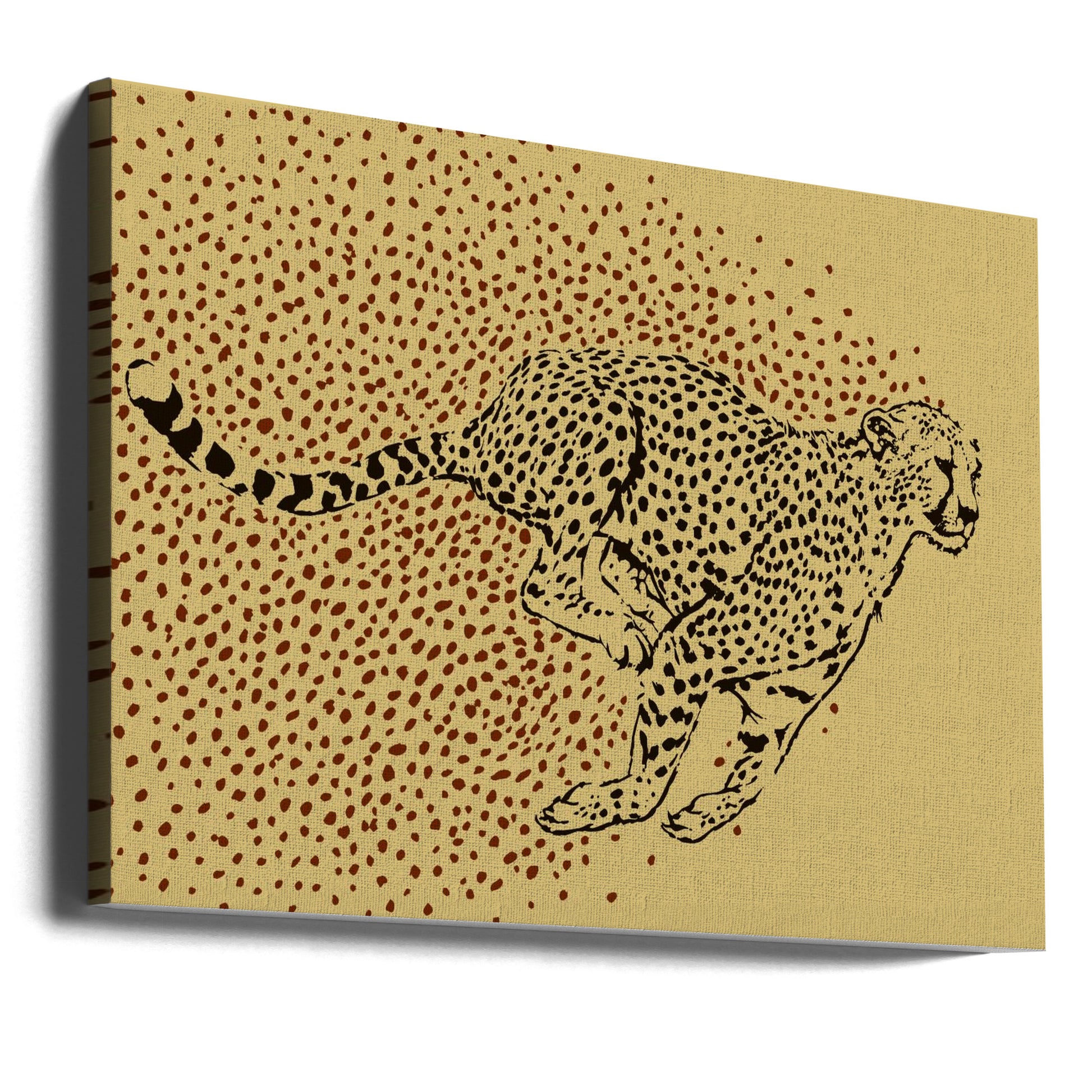 Cheetah Full Sprint by Carlo Kaminski | Wild African Acceleration, Large Canvas Wall Art Print | Artsy Earth