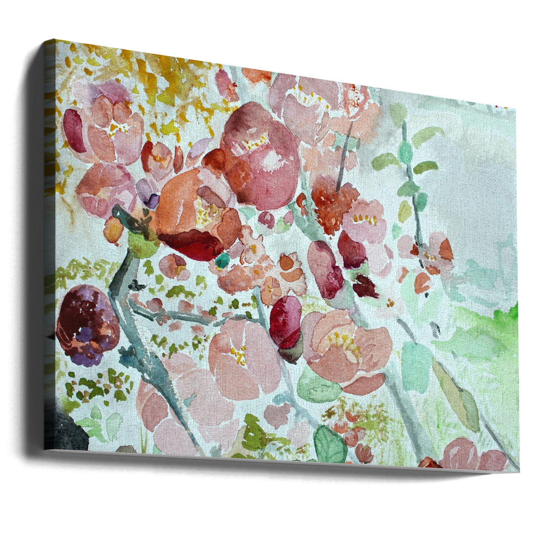 Garden Flowers Art by Eva Galonska | Watercolor Floral Painting, Large Canvas Wall Art Print | Artsy Earth