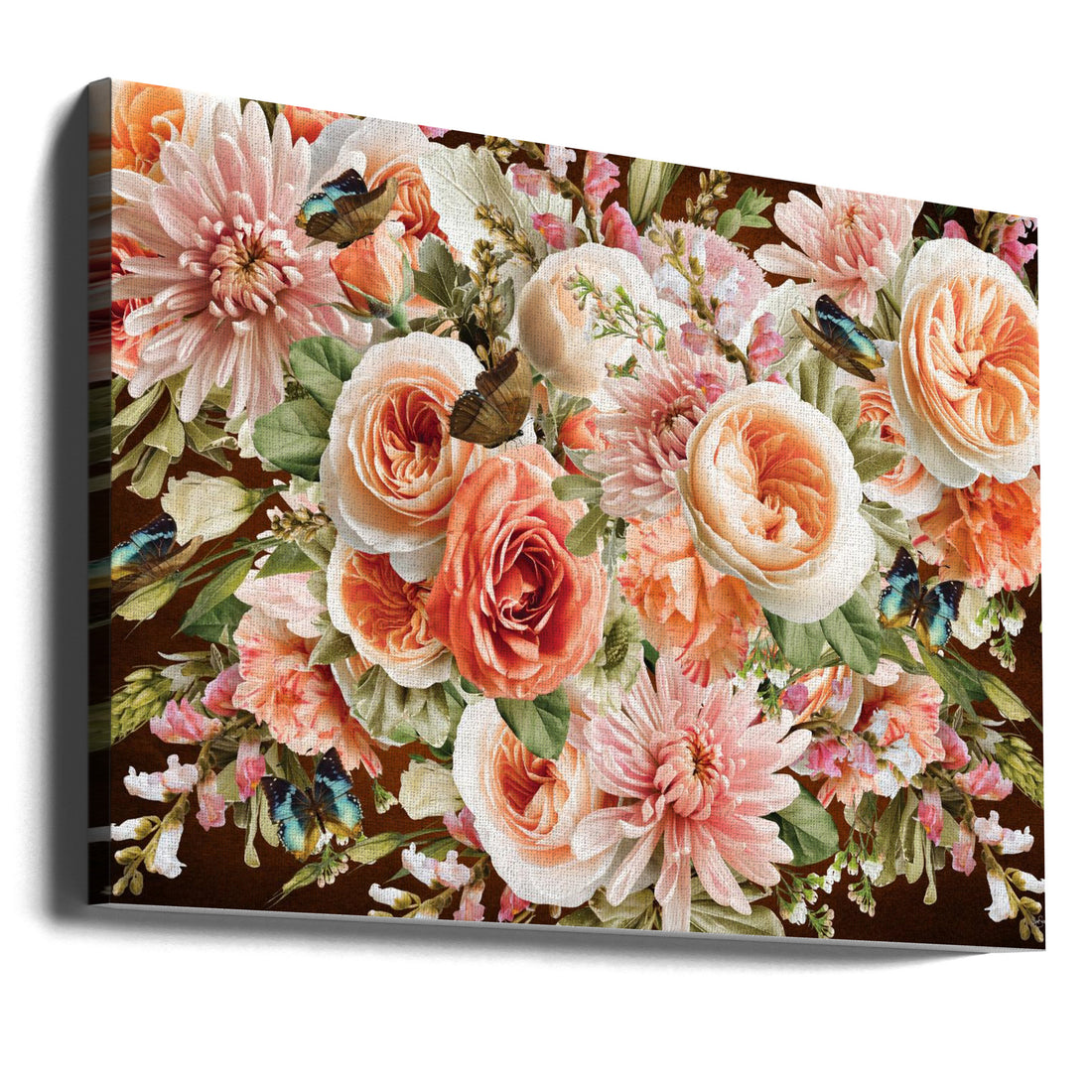 Morning Blooms by Sue Skellern | Digital Floral Collage, Large Canvas Wall Art Print | Artsy Earth