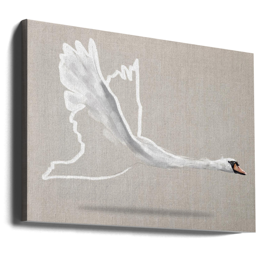 Winged One Canvas by Gabriella Roberg | Flying Swan Illustration, Large Canvas Wall Art Print | Artsy Earth