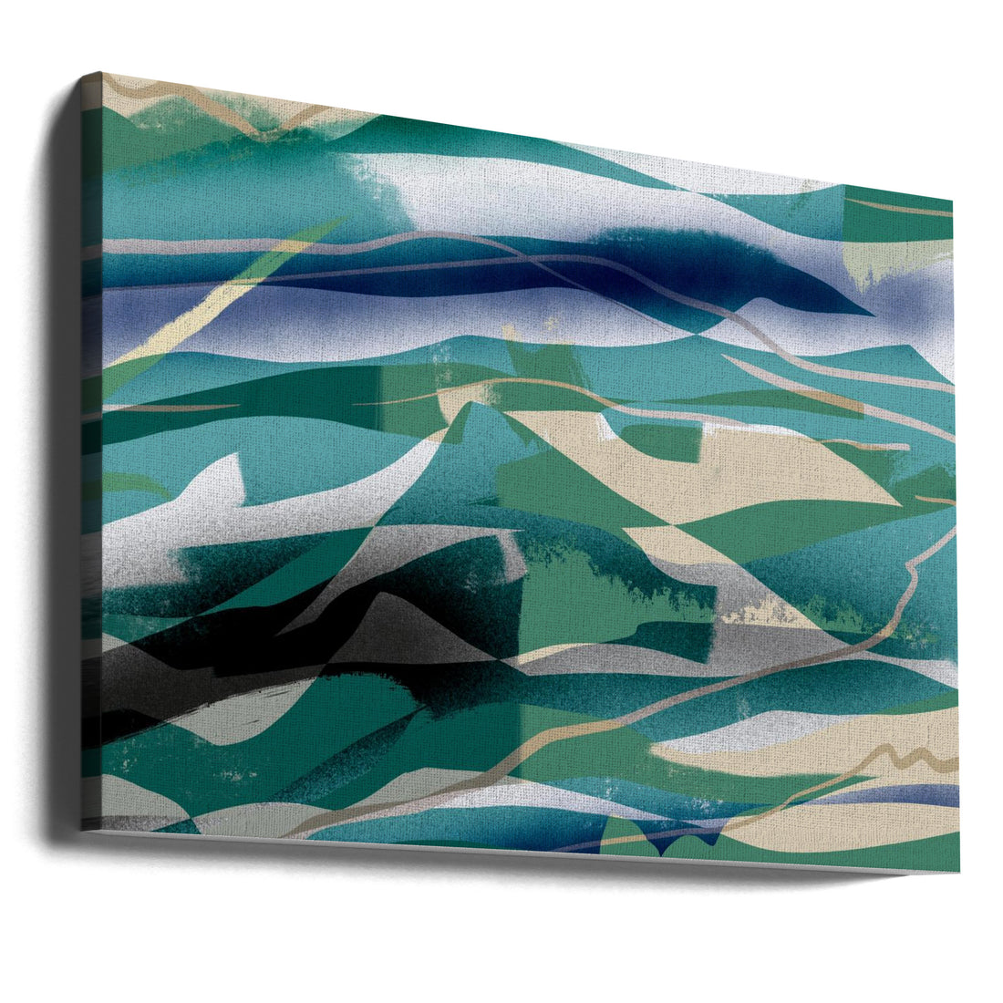 Abstraction in landscape by Little Dean | Abstract Green Pattern, Large Canvas Wall Art Print | Artsy Earth