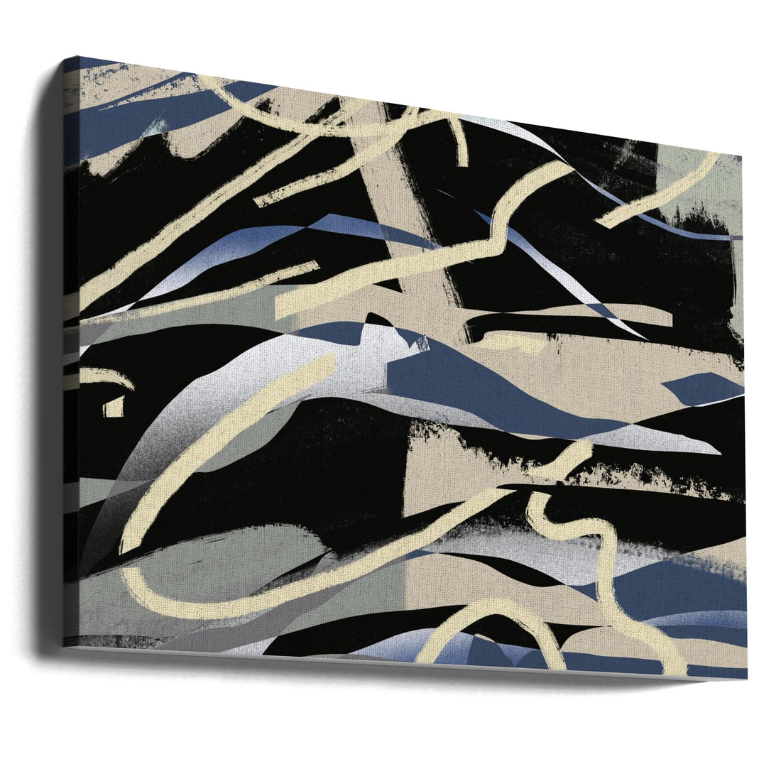 Abstract Mountain Range by Little Dean | Abstract Beige Pattern, Large Canvas Wall Art Print | Artsy Earth