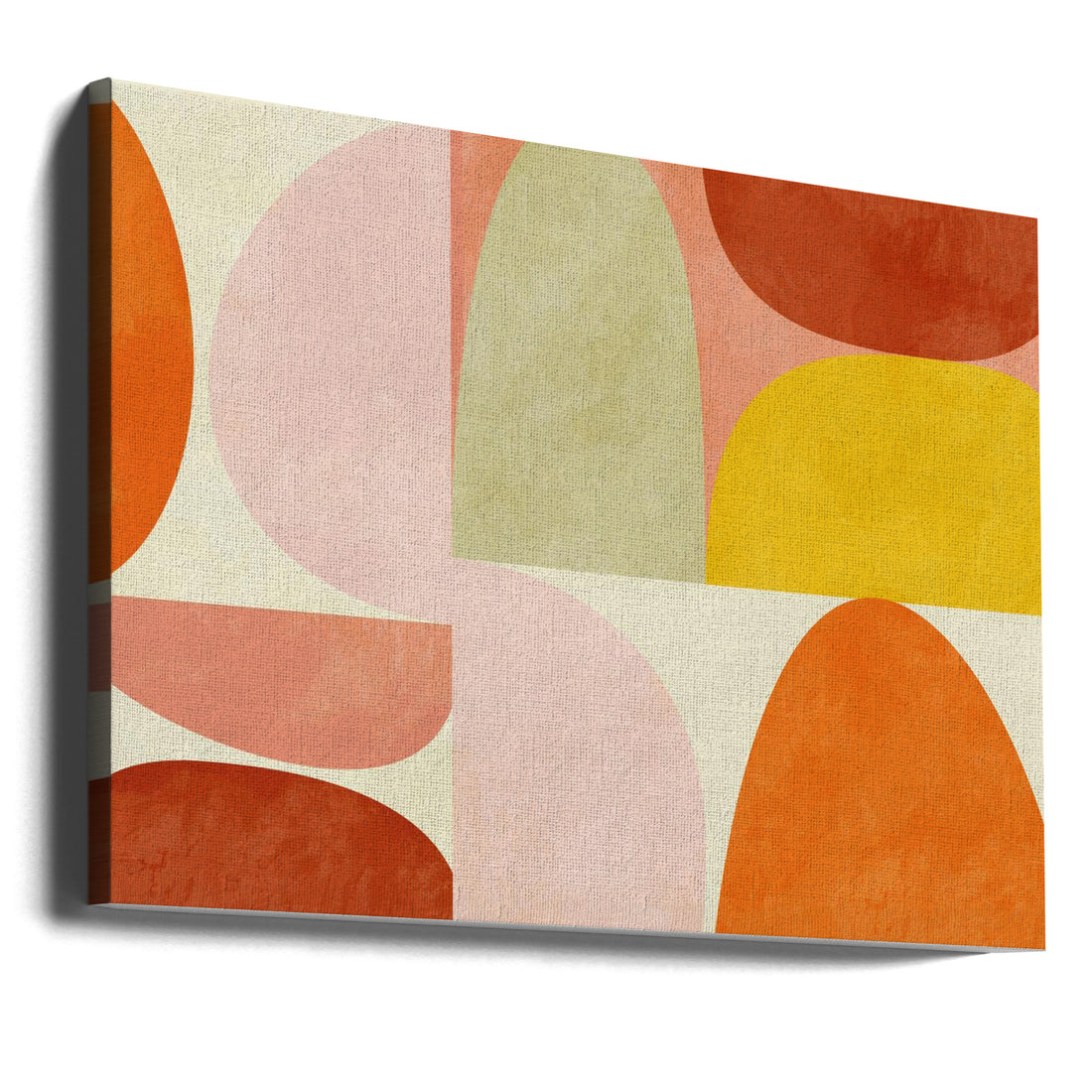 Warm Pastel Geometry by Ana Rut Bre | Geometric Abstract Design, Large Canvas Wall Art Print | Artsy Earth