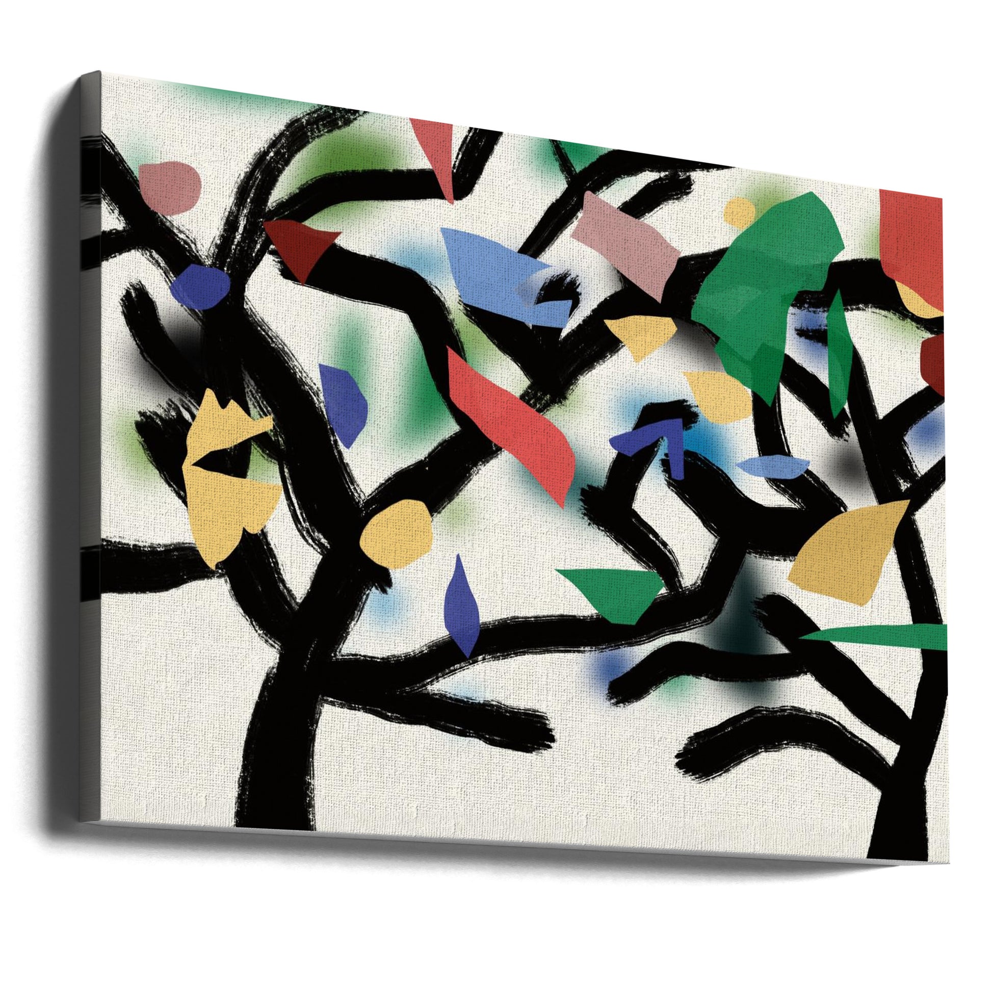 Colors in the forest by Little Dean | Colorful Abstract Illustration, Large Canvas Wall Art Print | Artsy Earth