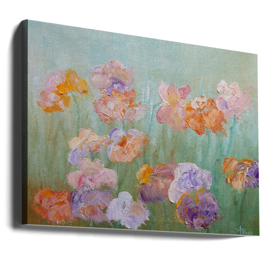 Sprouting Hues by Angeles M. Pomata | Floral Acrylic Painting, Large Canvas Wall Art Print | Artsy Earth