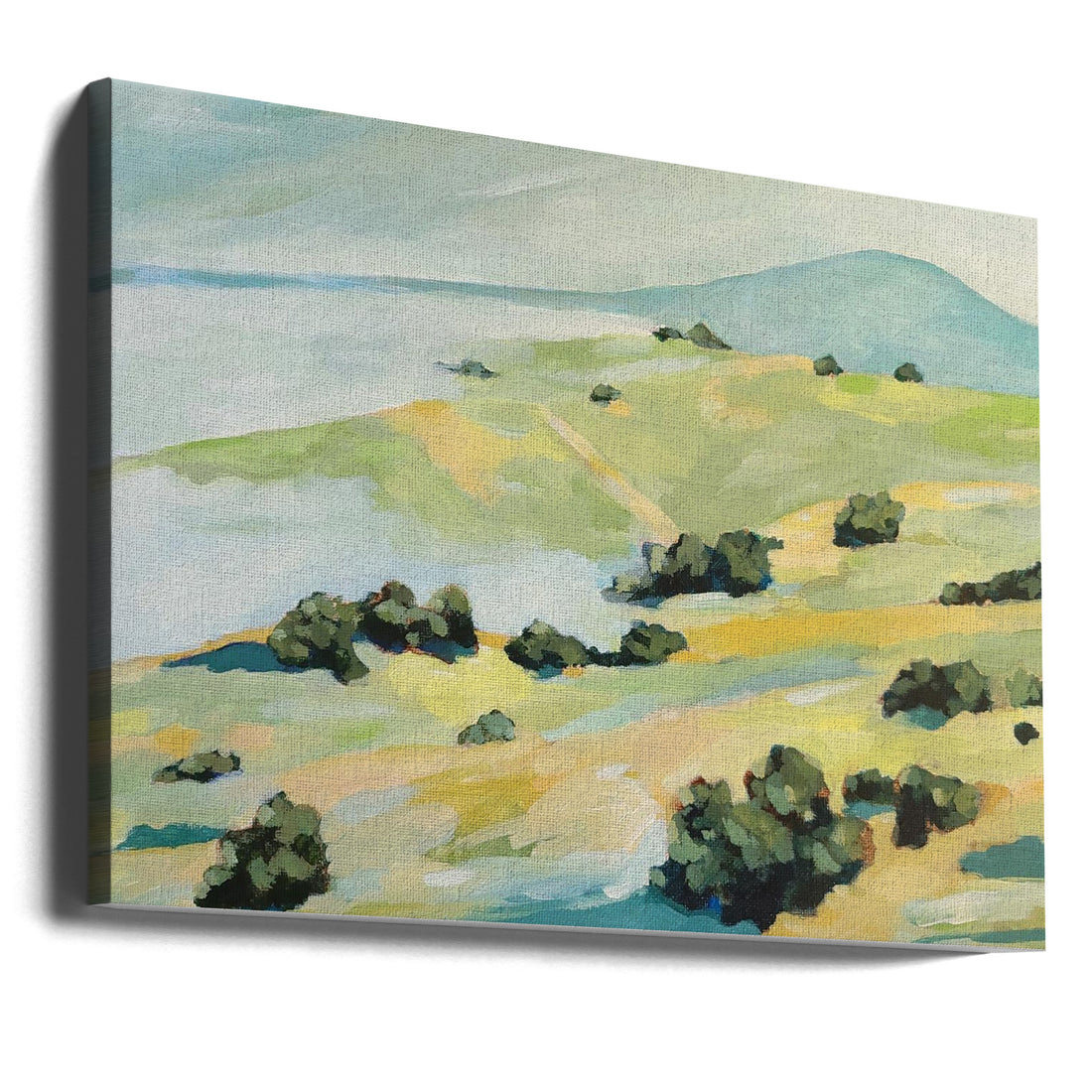 Fog and Hills by Claire Whitehead | Pastoral Landscape Painting, Large Canvas Wall Art Print | Artsy Earth