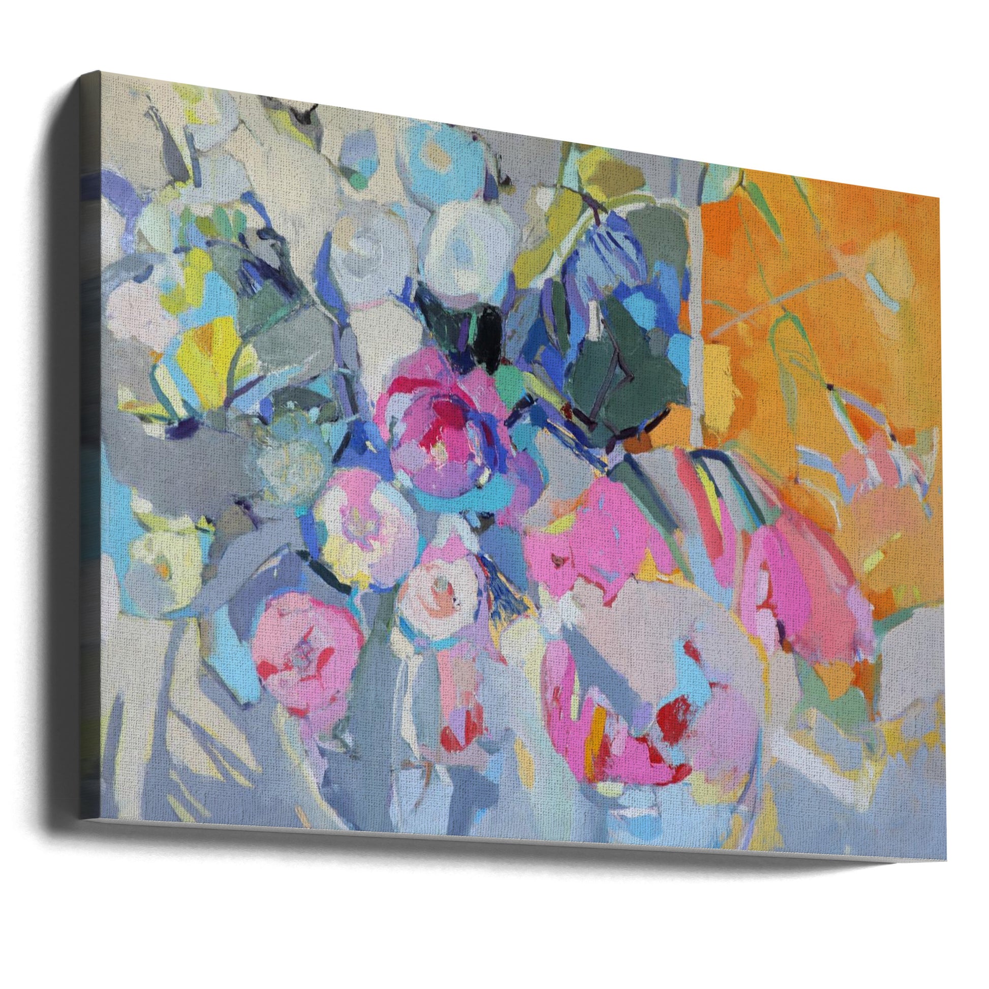 Glass and Roses by Elena Shraibman | Floral Impressionist Painting, Large Canvas Wall Art Print | Artsy Earth