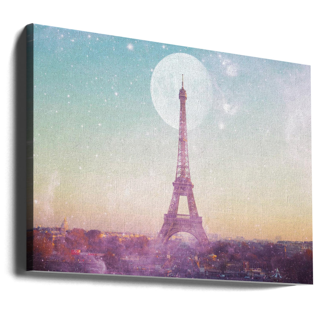 Night Sky Tower by Emiliano Deificus | Retro Futuristic Landscape, Large Canvas Wall Art Print | Artsy Earth