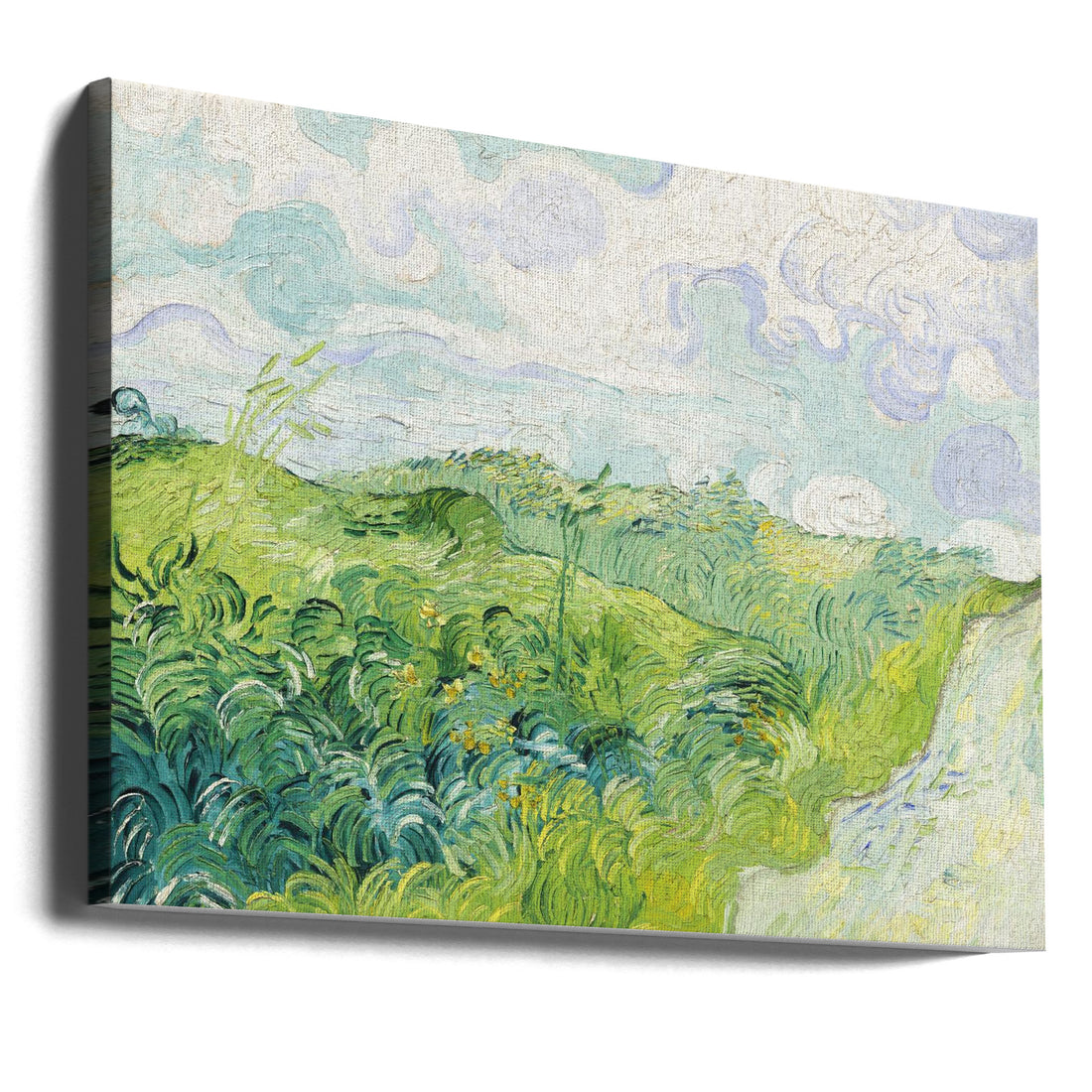 Green Wheat Fields by Vincent Van Gogh | Abstract Landscape Painting, Large Canvas Wall Art Print | Artsy Earth