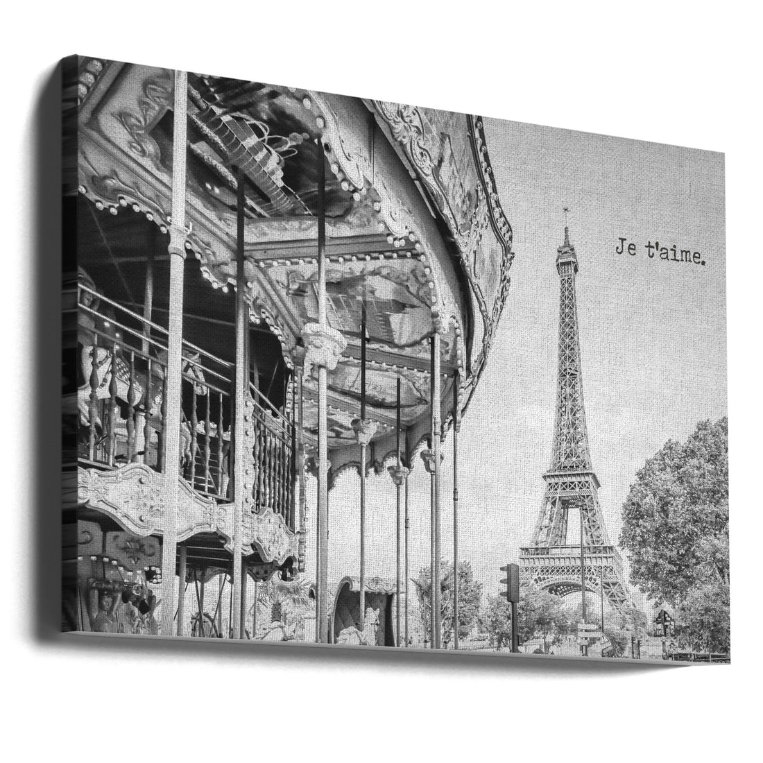 Paris Love Tower by Melanie Viola | Eiffel Tower Typography, Large Canvas Wall Art Print | Artsy Earth