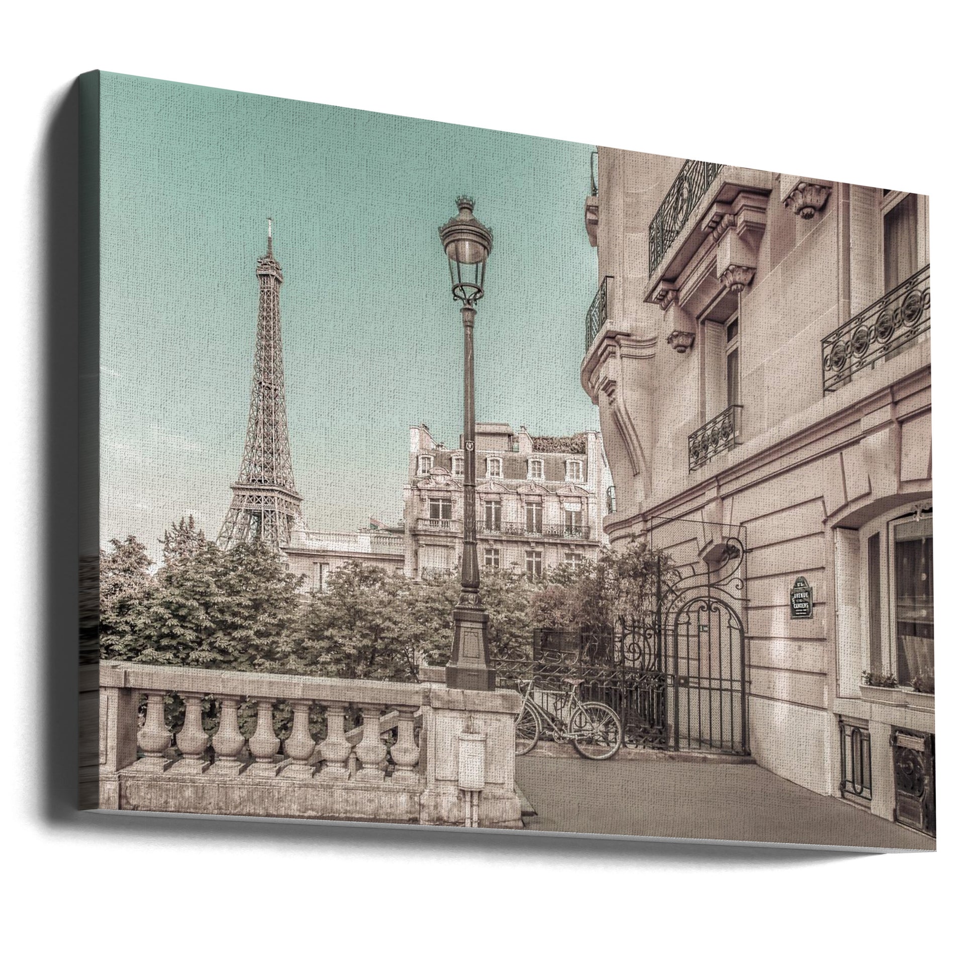 Parisian Charm by Melanie Viola | Vintage Urban Architecture, Large Canvas Wall Art Print | Artsy Earth