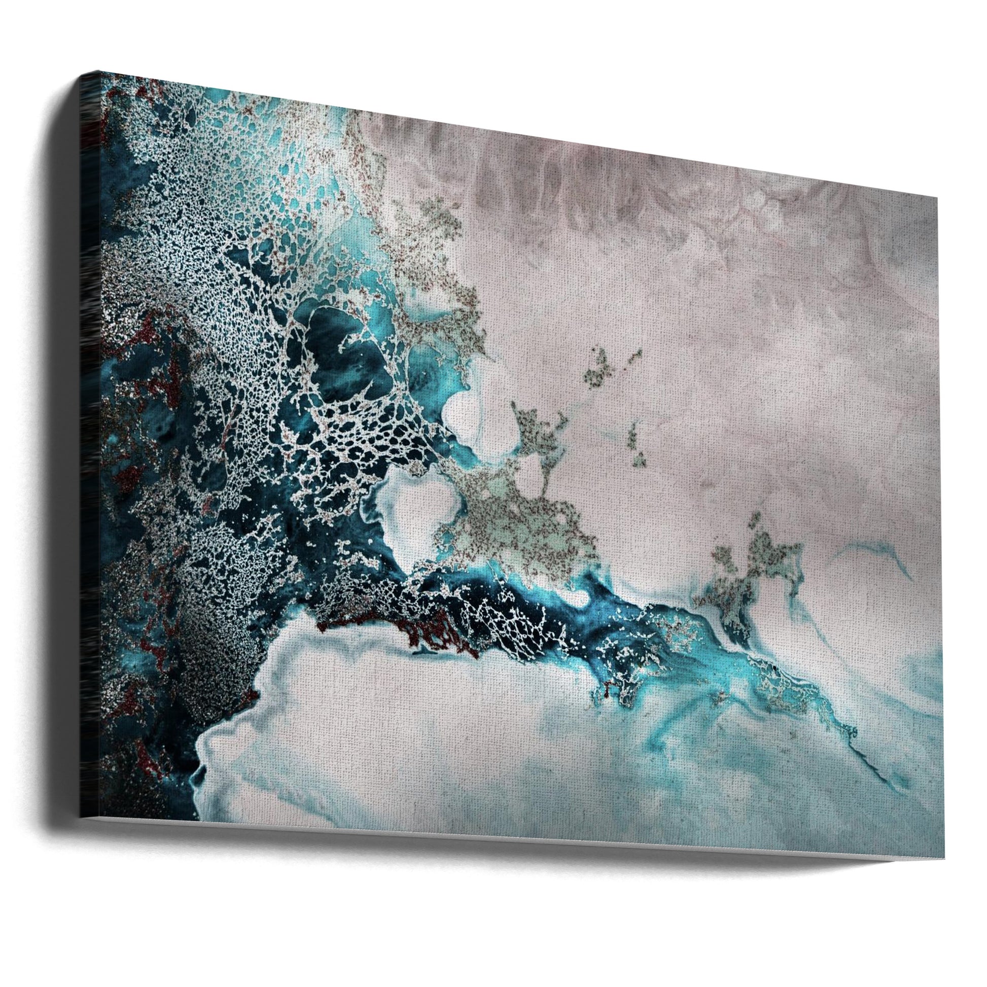 Ocean Melody by Petra Meikle De Vlas | Abstract Coastal Waterscape, Large Canvas Wall Art Print | Artsy Earth