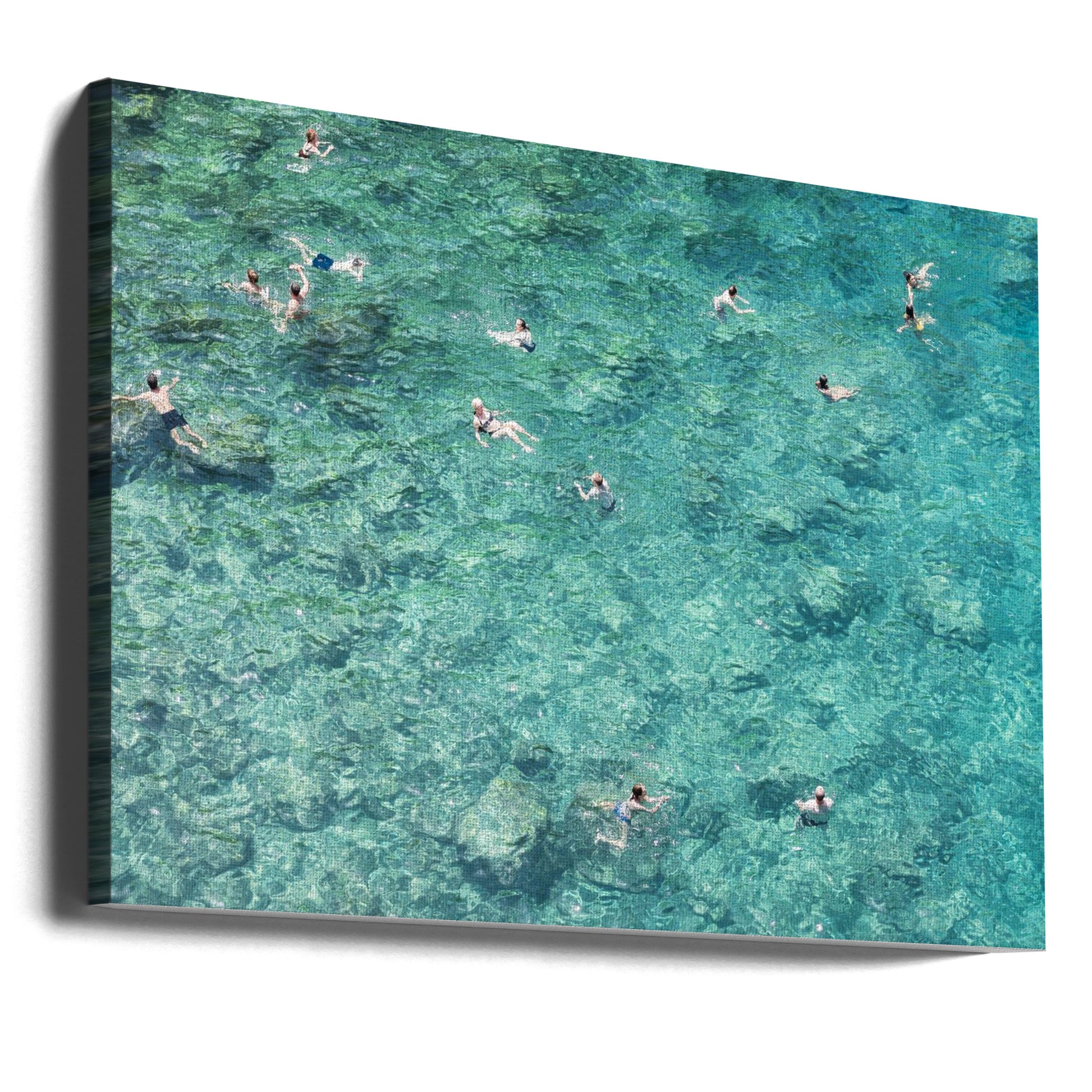 Swimming in the Sea by Photolovers | Coastal Ocean Swimming, Large Canvas Wall Art Print | Artsy Earth