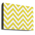 Chevron Yellow and White by Yvonne Gustafsson | Geometric Pattern Design, Large Canvas Wall Art Print | Artsy Earth