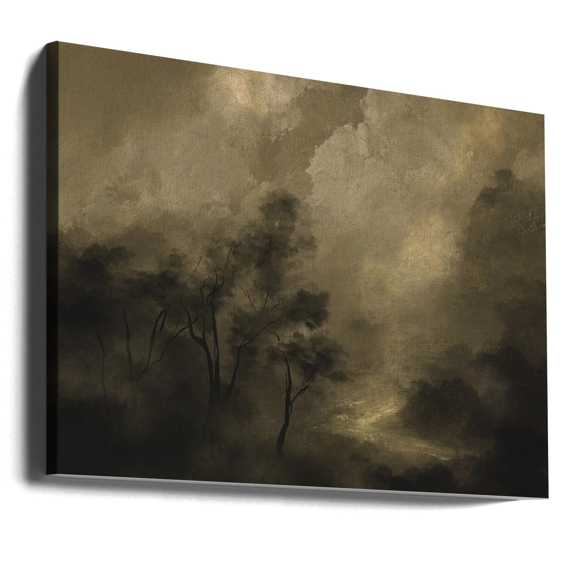 Moody Woods by Dan Hobday | Misty Forest Landscape, Large Canvas Wall Art Print | Artsy Earth