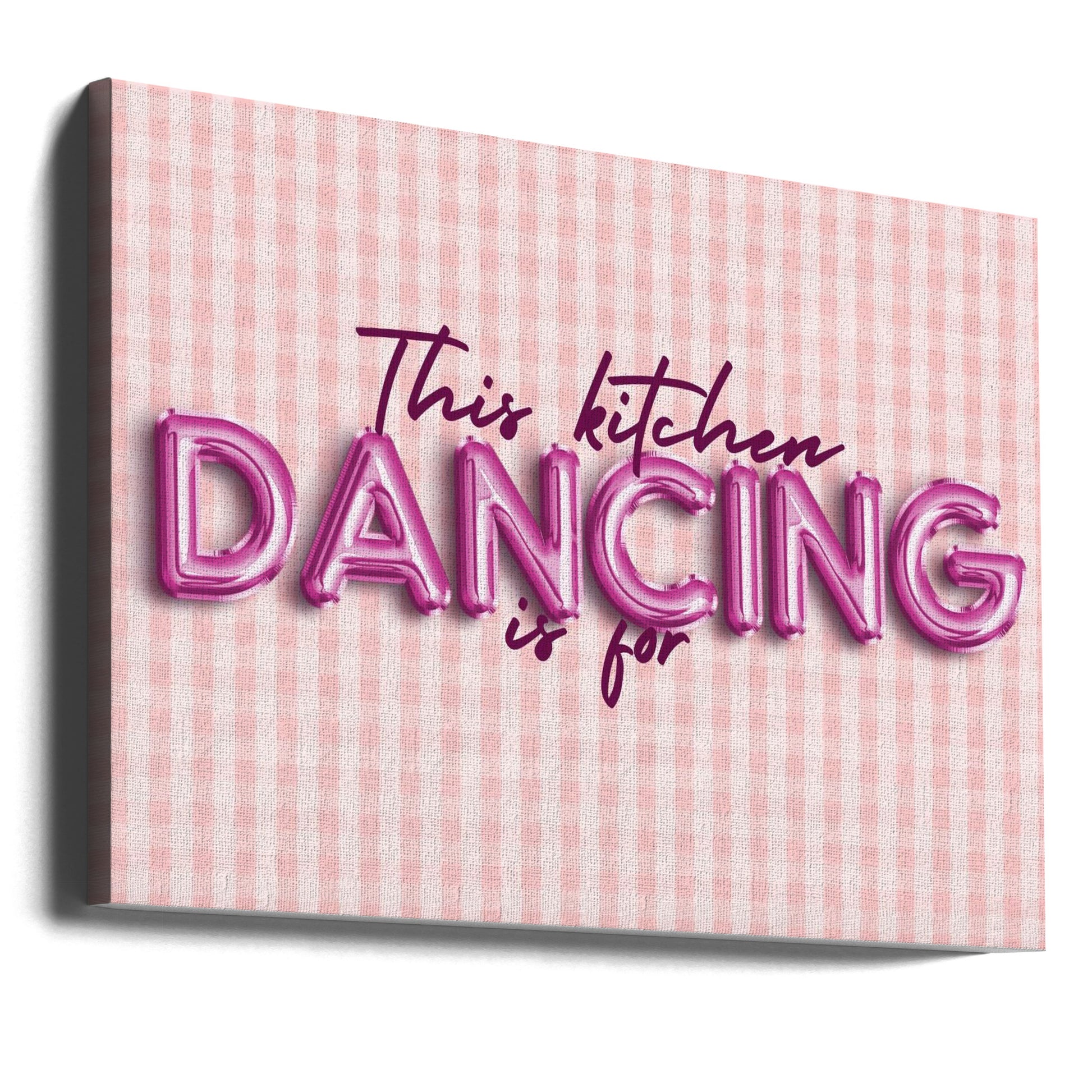 Kitchen Dance Vibes by Julia Ramiro | Typography Kitchen Design, Large Canvas Wall Art Print | Artsy Earth