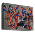 Lobster Art by Stefan Bammert | Modern Gold Painting, Large Canvas Wall Art Print | Artsy Earth